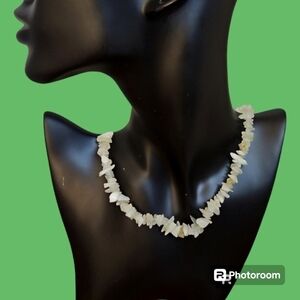 3/$30 Light Green Chip Gemstone Necklace